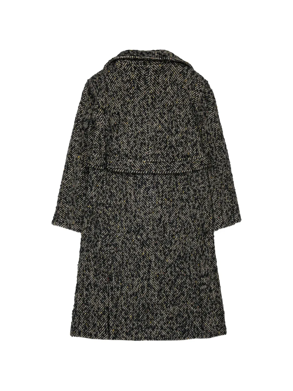MAX&Co. Kids Jas met visgraatpatroon en ceintuur Zwart