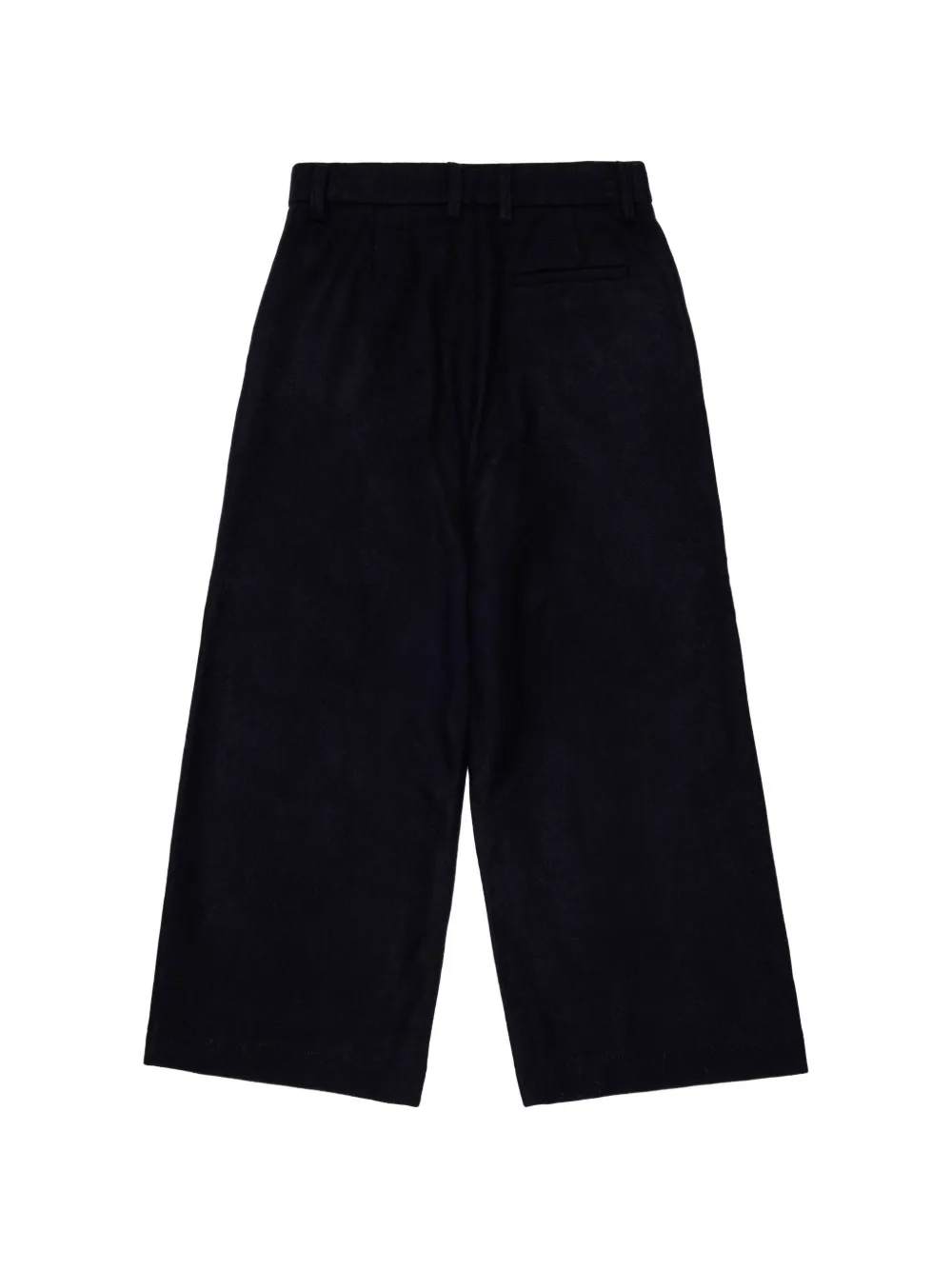 Marni Kids Broek met wijde pijpen en geborduurd logo Blauw