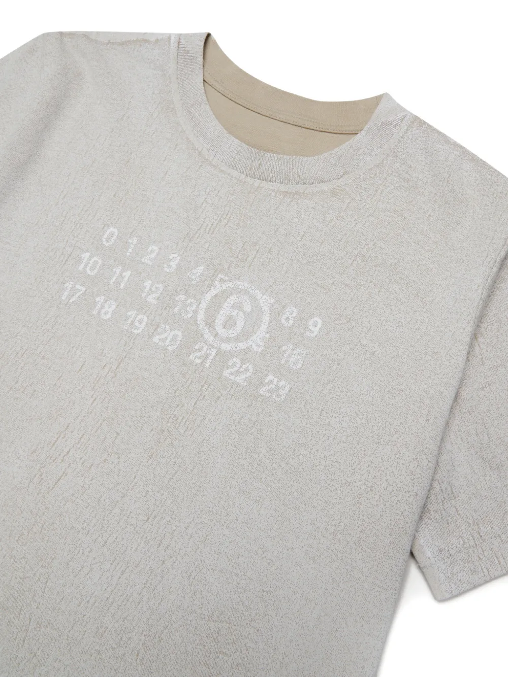 MM6 Maison Margiela Kids T-shirt met logoprint Beige