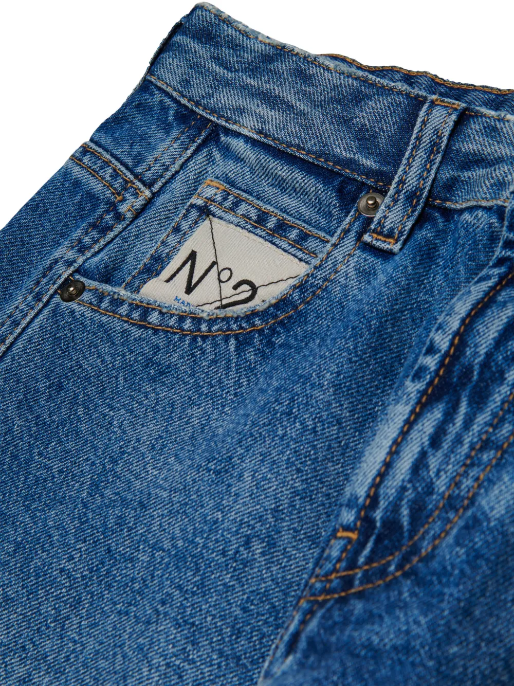 Nº21 Kids Flared jeans met logo-label Blauw