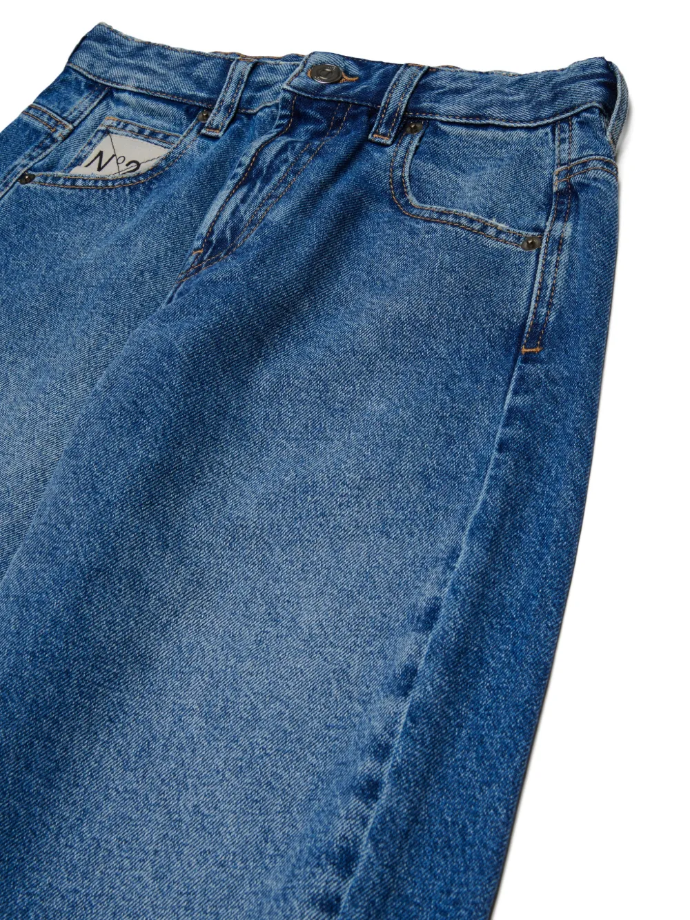 Nº21 Kids Flared jeans met logo-label Blauw