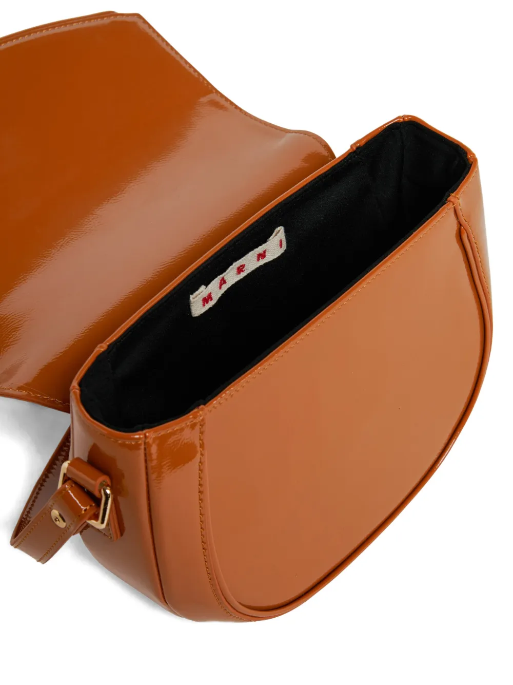 Marni Kids Smile logoprint schoudertas Bruin