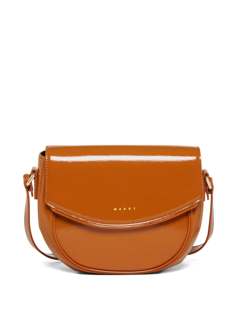 Marni Kids Borsa a spalla Smile con logo - Marrone