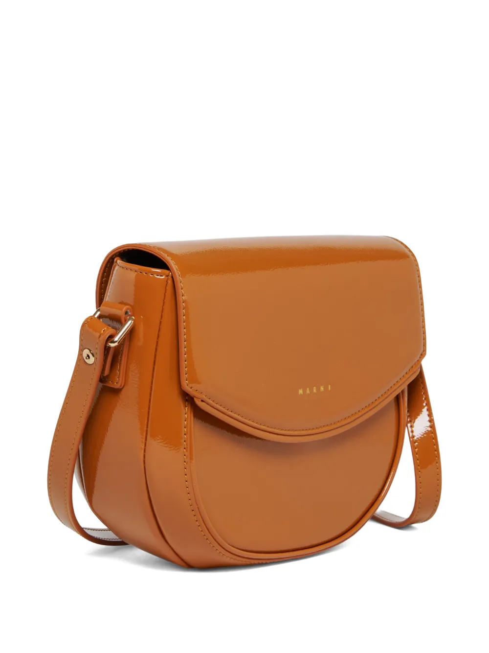 Marni Kids Smile logoprint schoudertas Bruin
