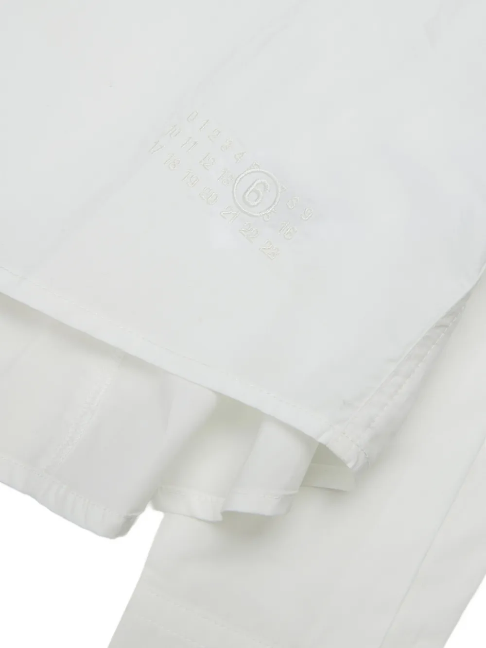 MM6 Maison Margiela Kids Numeric Signature shirt met gelaagd detail Wit