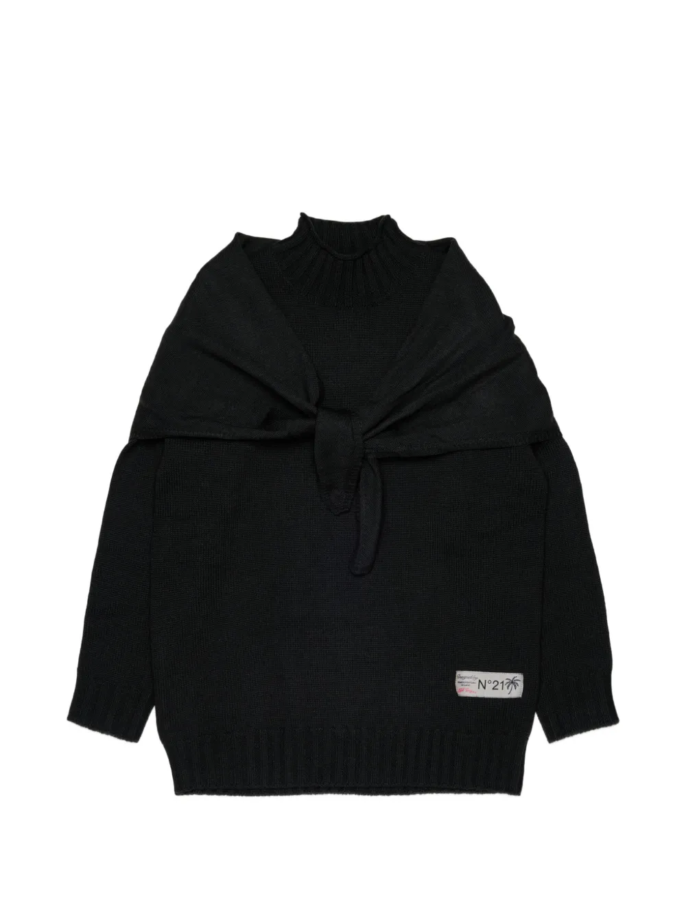 Nº21 Kids Maglione con nodo - Nero