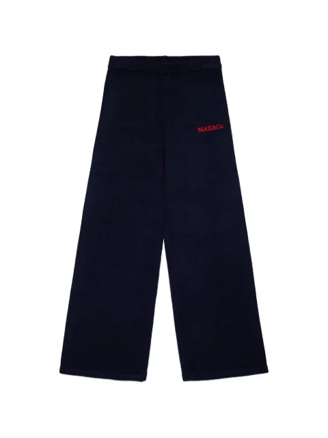 MAX&Co. Kids logo-embroidered knitted trousers