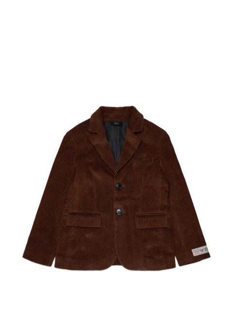 Nº21 Kids blazer de pana con parche del logo
