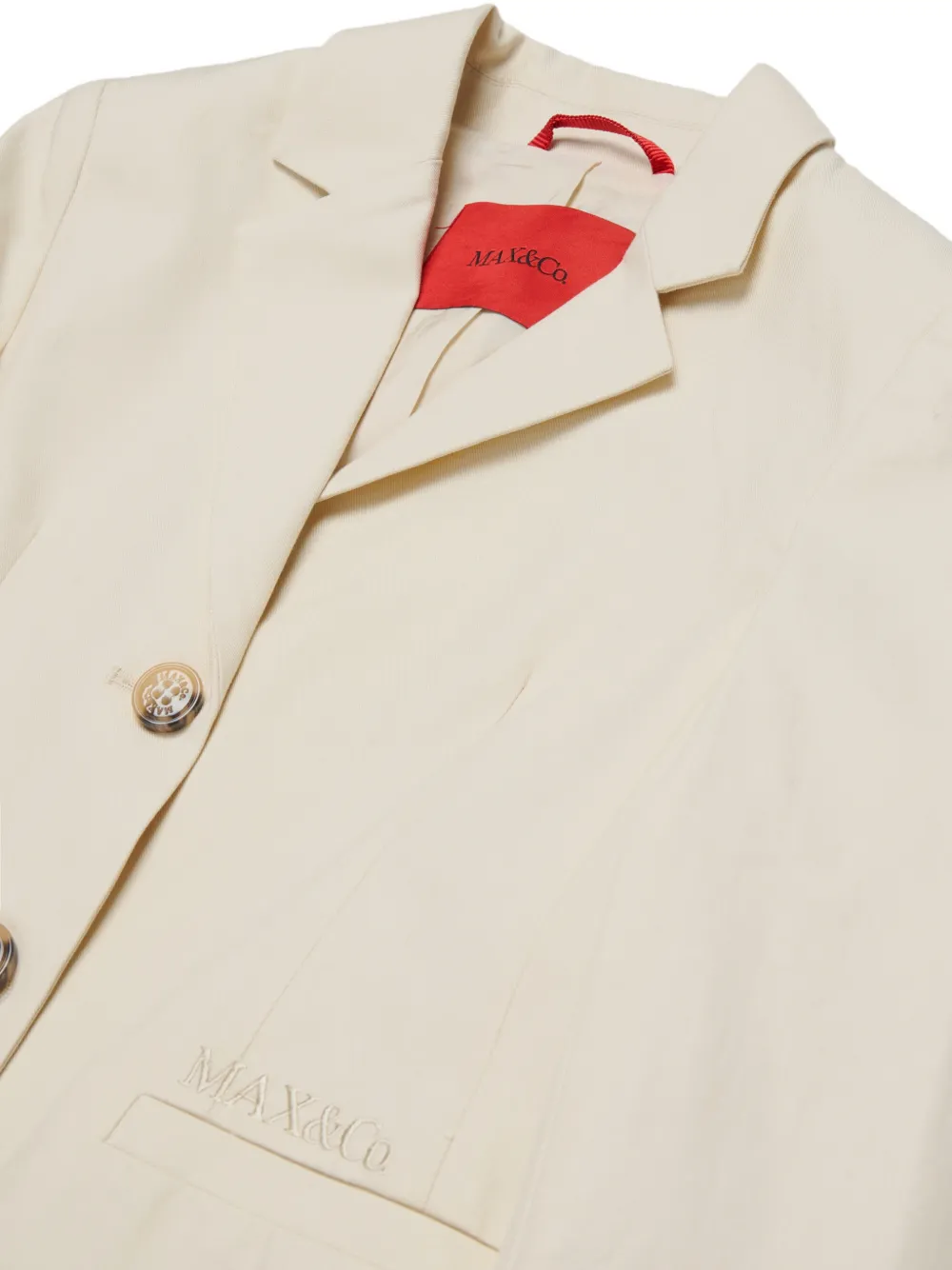 MAX&Co. Kids Blazer met geborduurd logo Beige