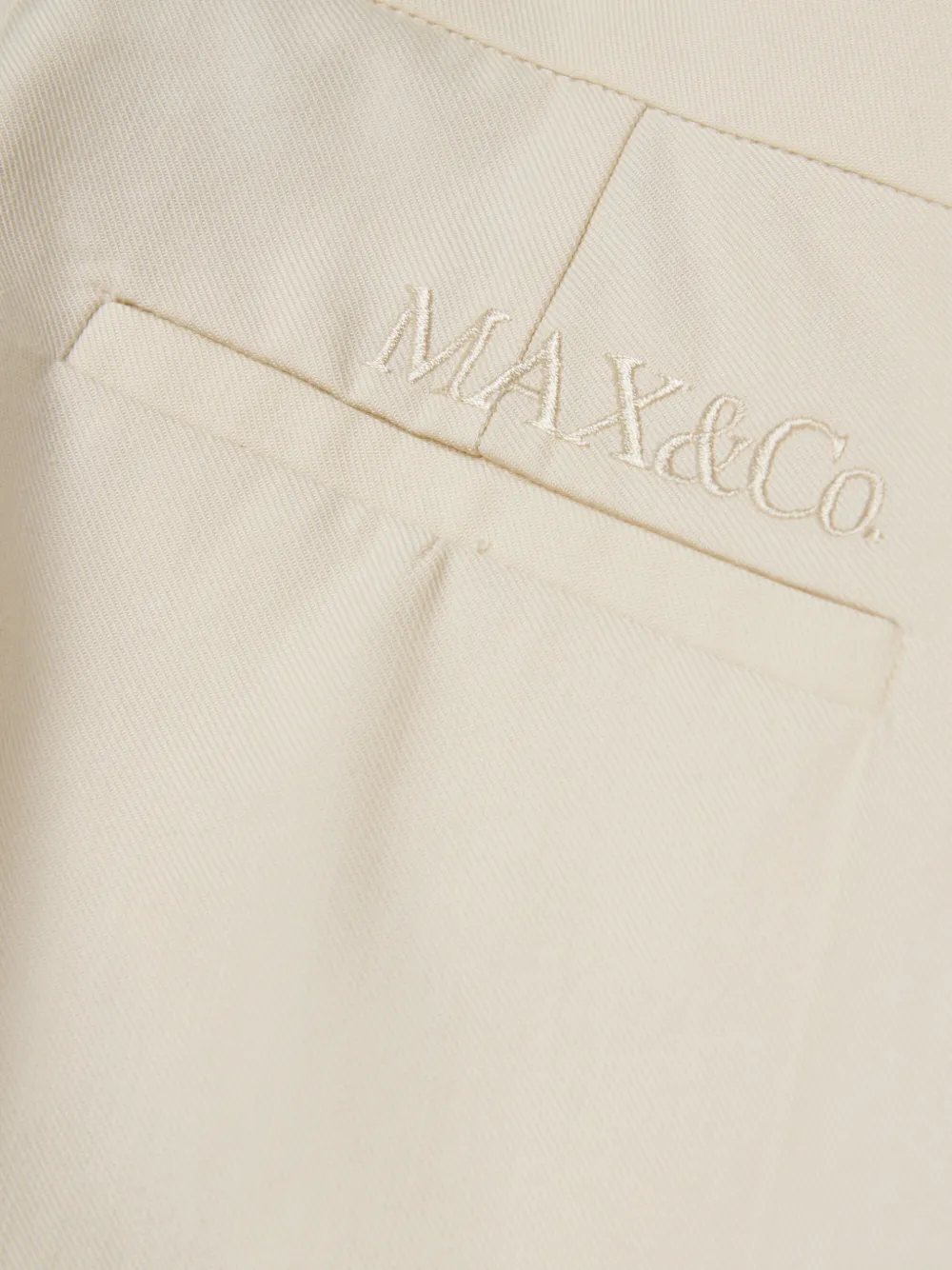 MAX&Co. Kids Pantalon met geborduurd logo Beige