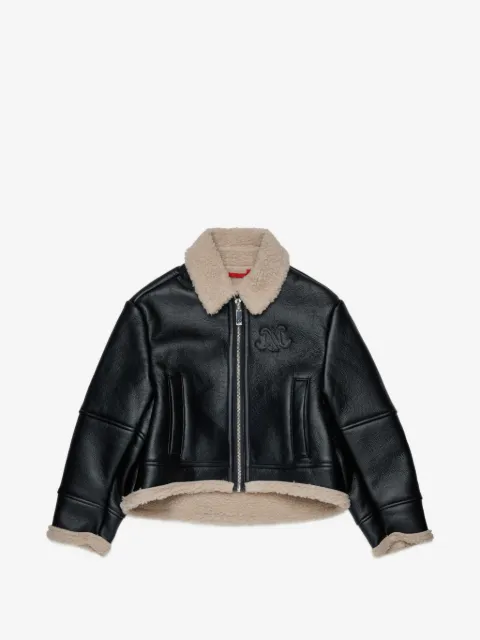 MAX&Co. Kids chamarra con ribete de pelo artificial