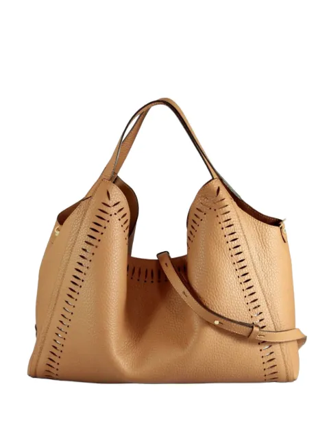 LORISTELLA Serena perforated-detail leather tote bag