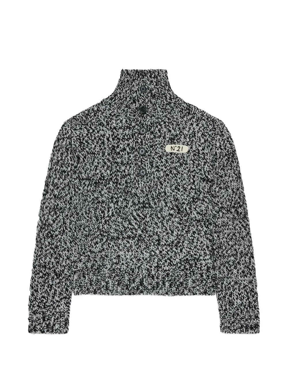 Nº21 Kids Maglione con applicazione - Nero