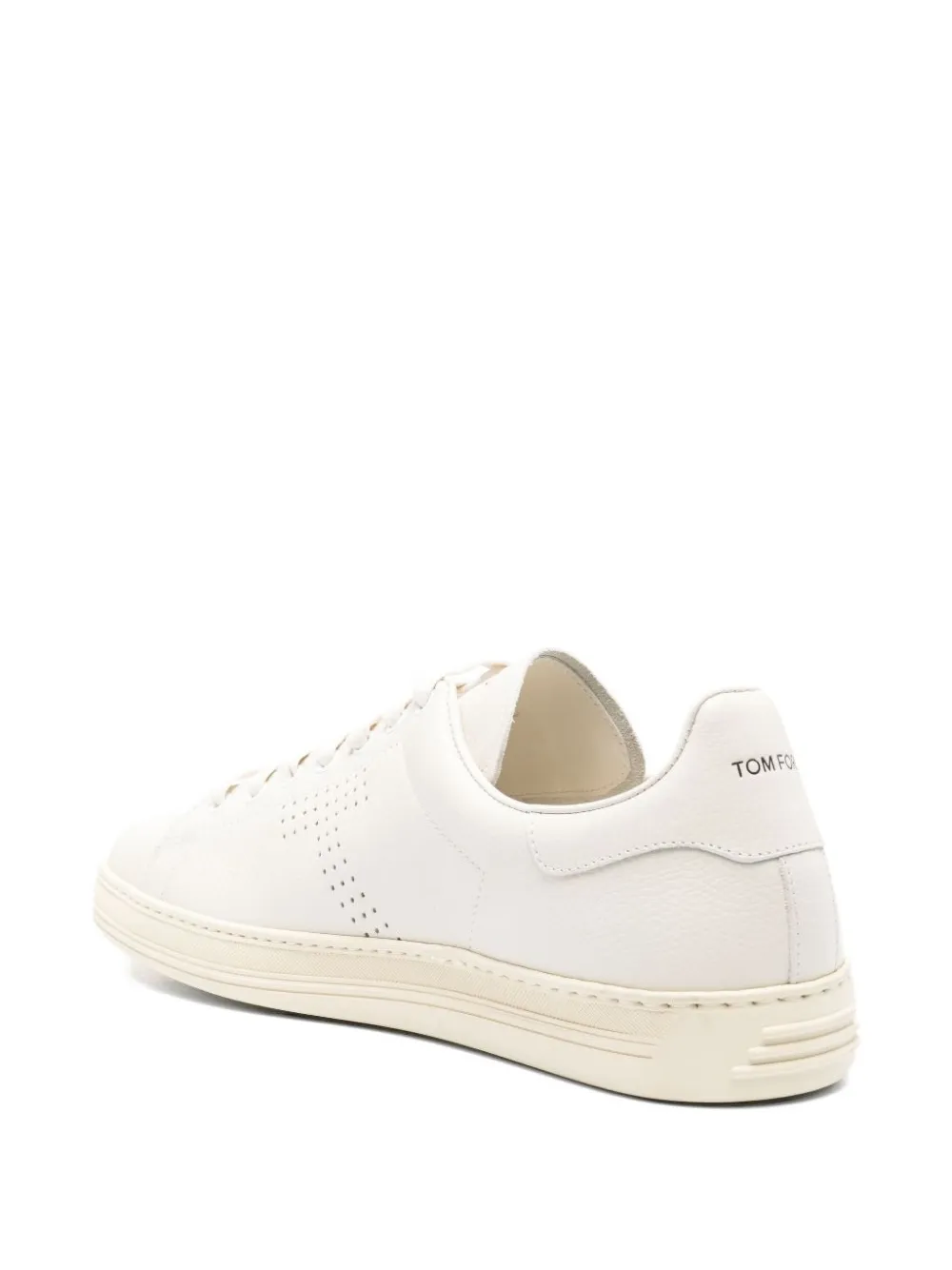 TOM FORD Warwick bewerkte leren sneakers Beige