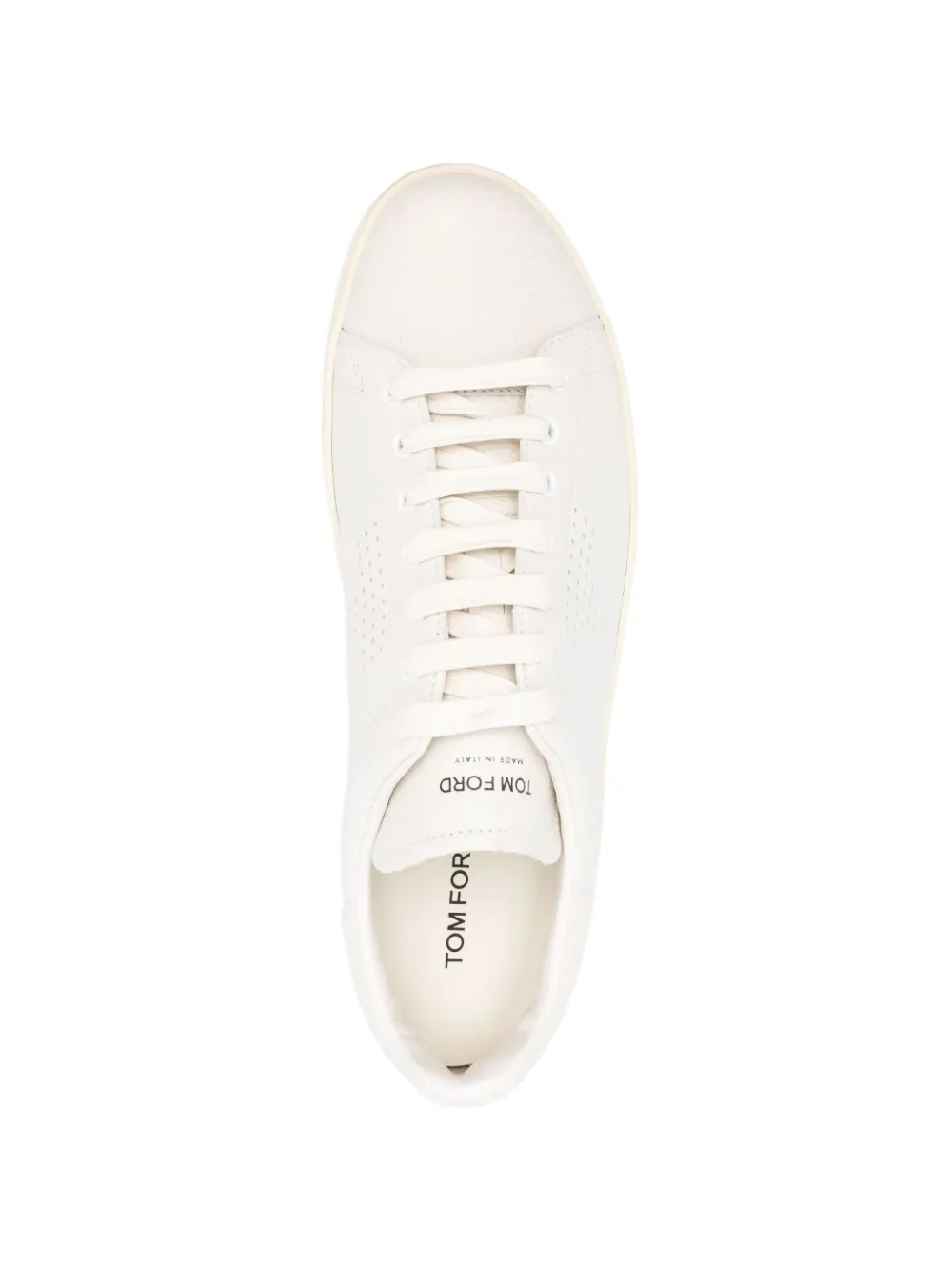 TOM FORD Warwick bewerkte leren sneakers Beige