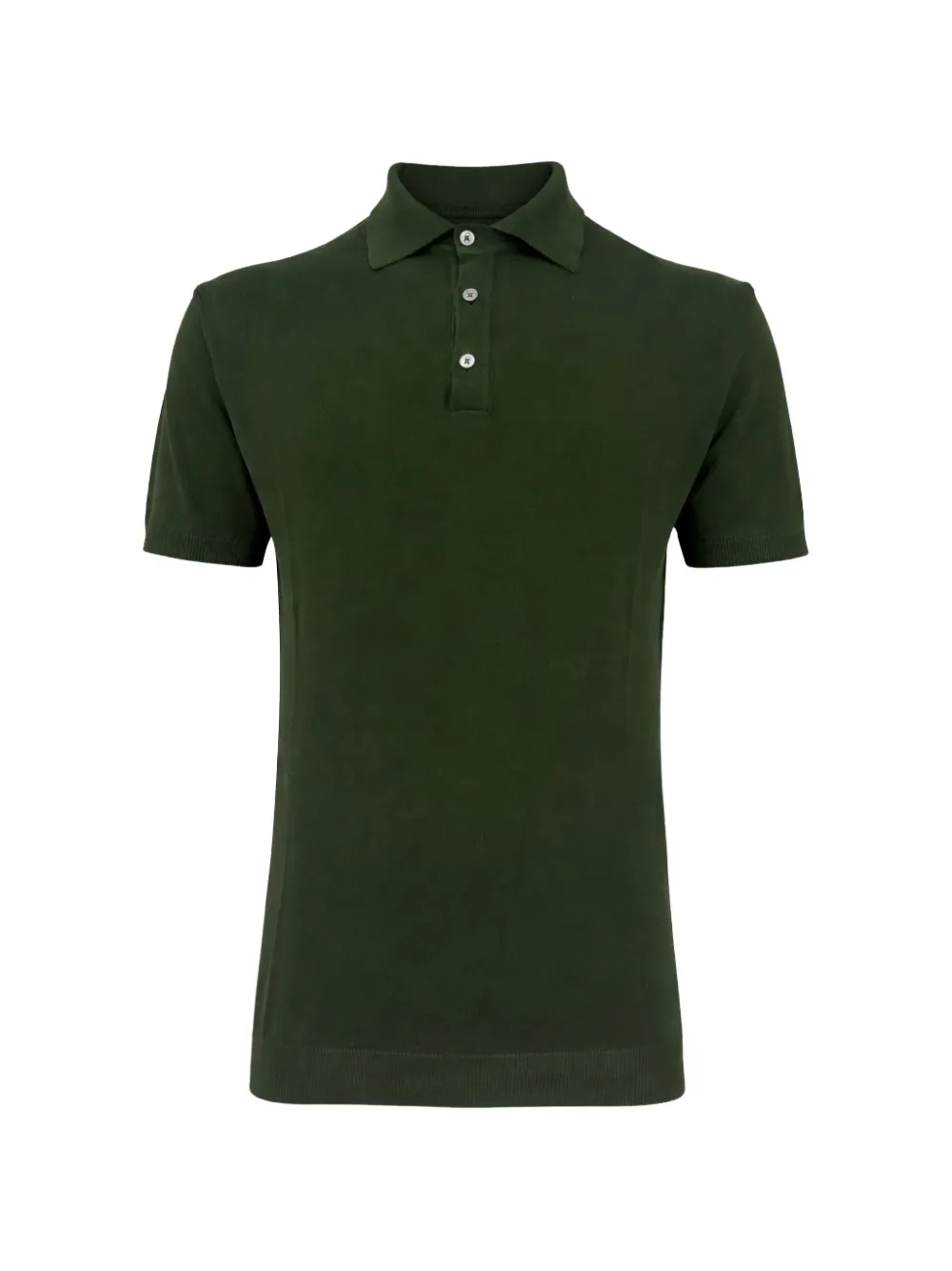 FRANZESE COLLECTION Gossip ribbed-trim polo shirt - Verde