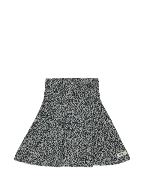 Nº21 Kids marl-knit A-line skirt