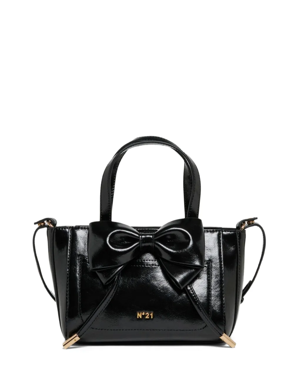 Nº21 Kids Borsa a spalla con fiocco - Nero