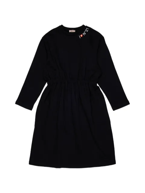 Nº21 Kids vestido con cordones en la pretina y logo estampado