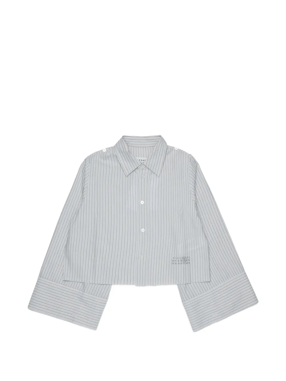 MM6 Maison Margiela Kids Gestreiftes Cropped-Oberteil - Weiß