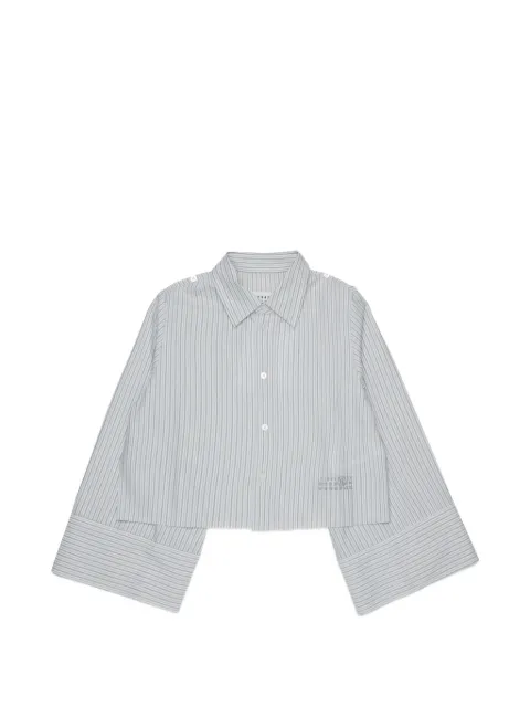 MM6 Maison Margiela Kids striped cropped shirt