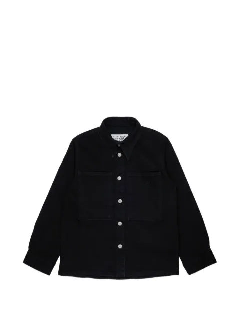 MM6 Maison Margiela Kids camisa de mezclilla con logo bordado
