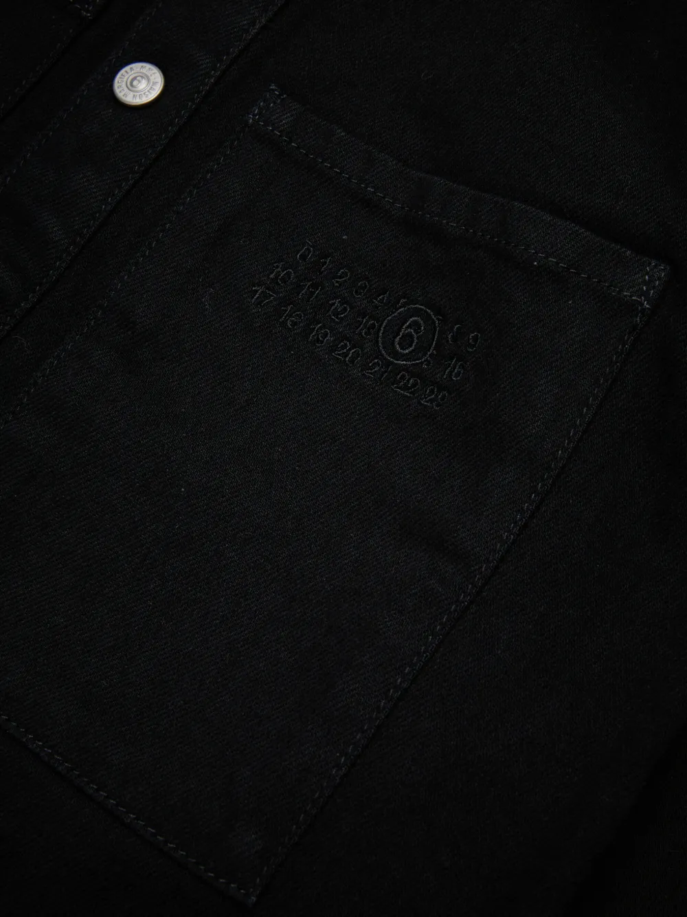 MM6 Maison Margiela Kids Spijkershirt met geborduurd logo Zwart