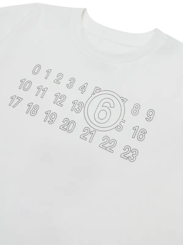 MM6 Maison Margiela Kids logo-print T-shirt | White | FARFETCH UK