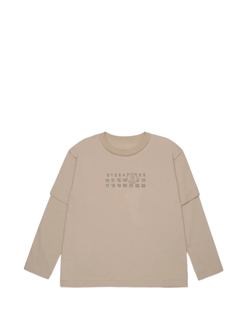 MM6 Maison Margiela Kids T-shirt con stampa - Toni neutri