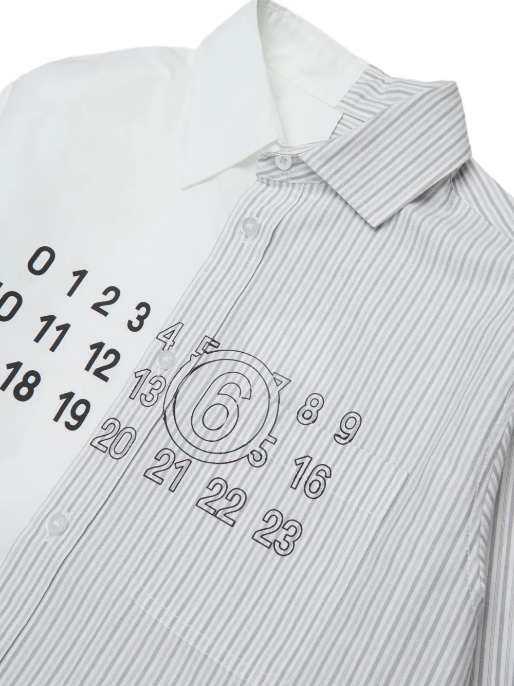 MM6 Maison Margiela Kids T-shirt met logo-print en vlakken Wit