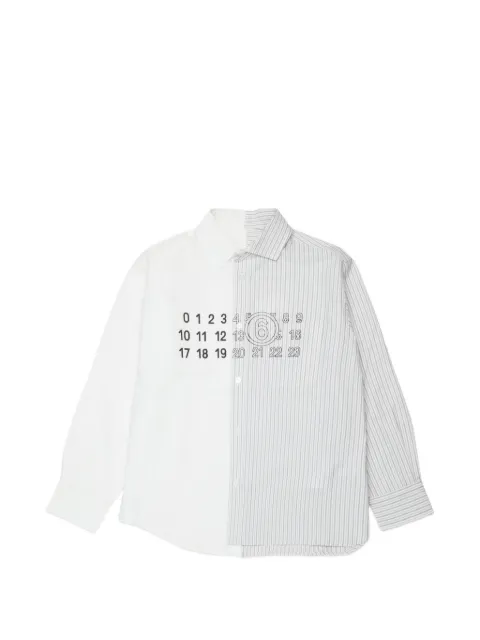 MM6 Maison Margiela Kids logo-print panelled shirt
