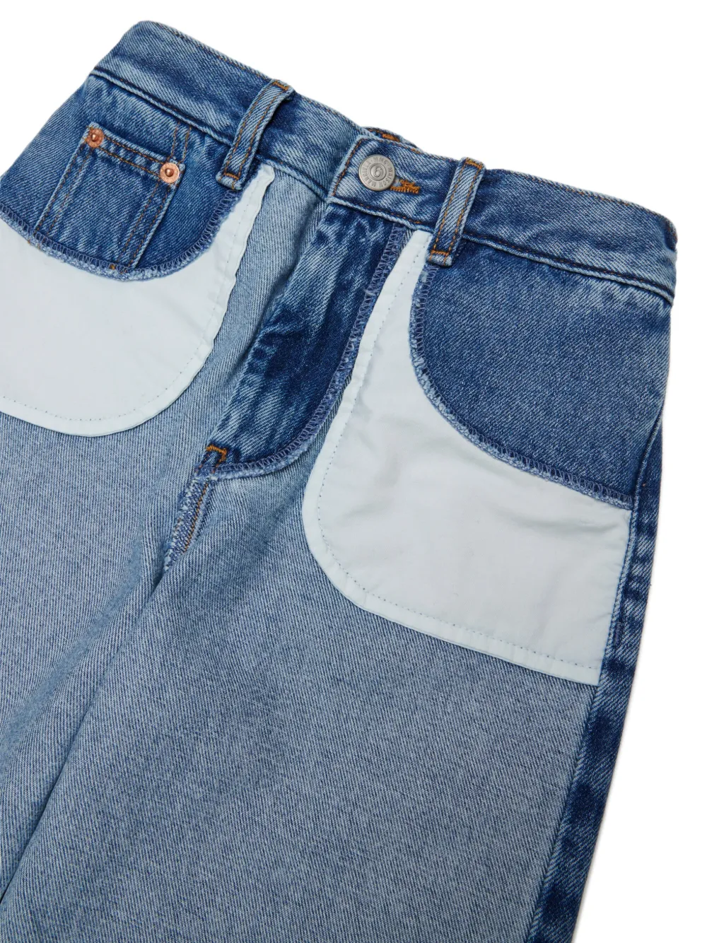 MM6 Maison Margiela Kids Jeans met vlakken Blauw