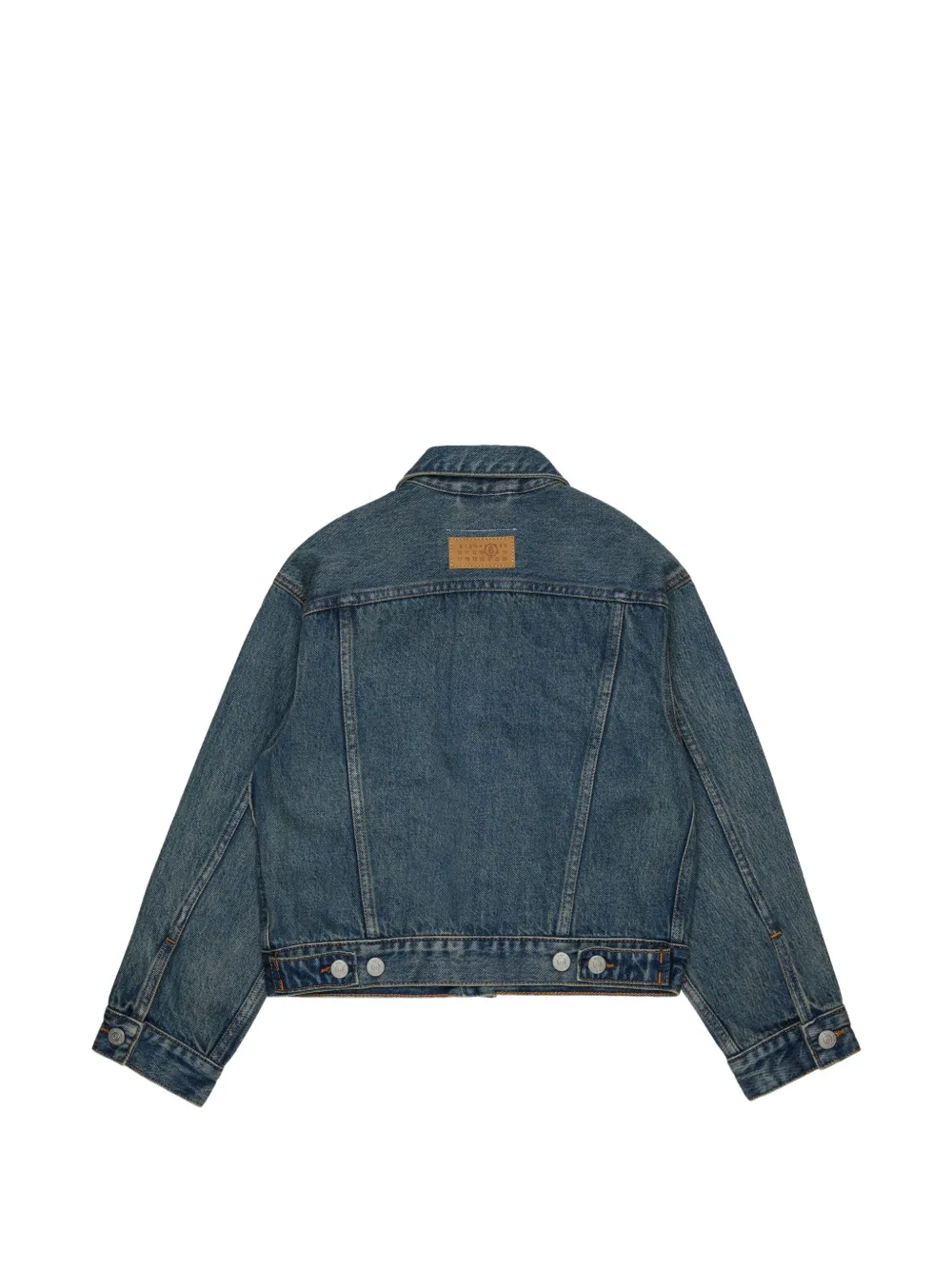 MM6 Maison Margiela Kids Spijkerjack met logopatch Blauw