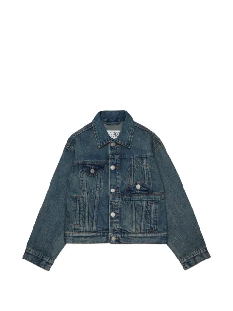 MM6 Maison Margiela Kids logo-patch denim jacket