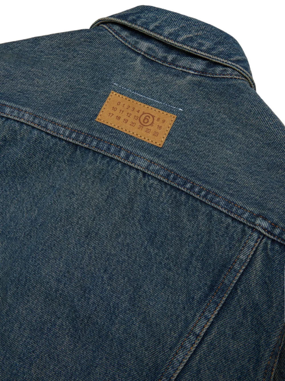MM6 Maison Margiela Kids Spijkerjack met logopatch Blauw