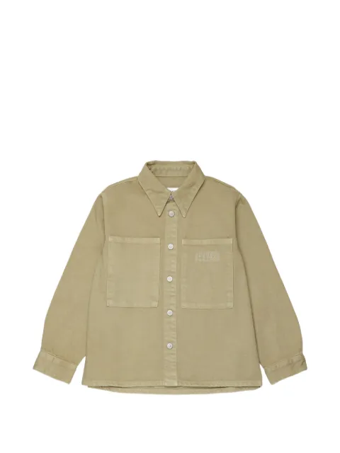MM6 Maison Margiela Kids camisa de mezclilla con logo bordado