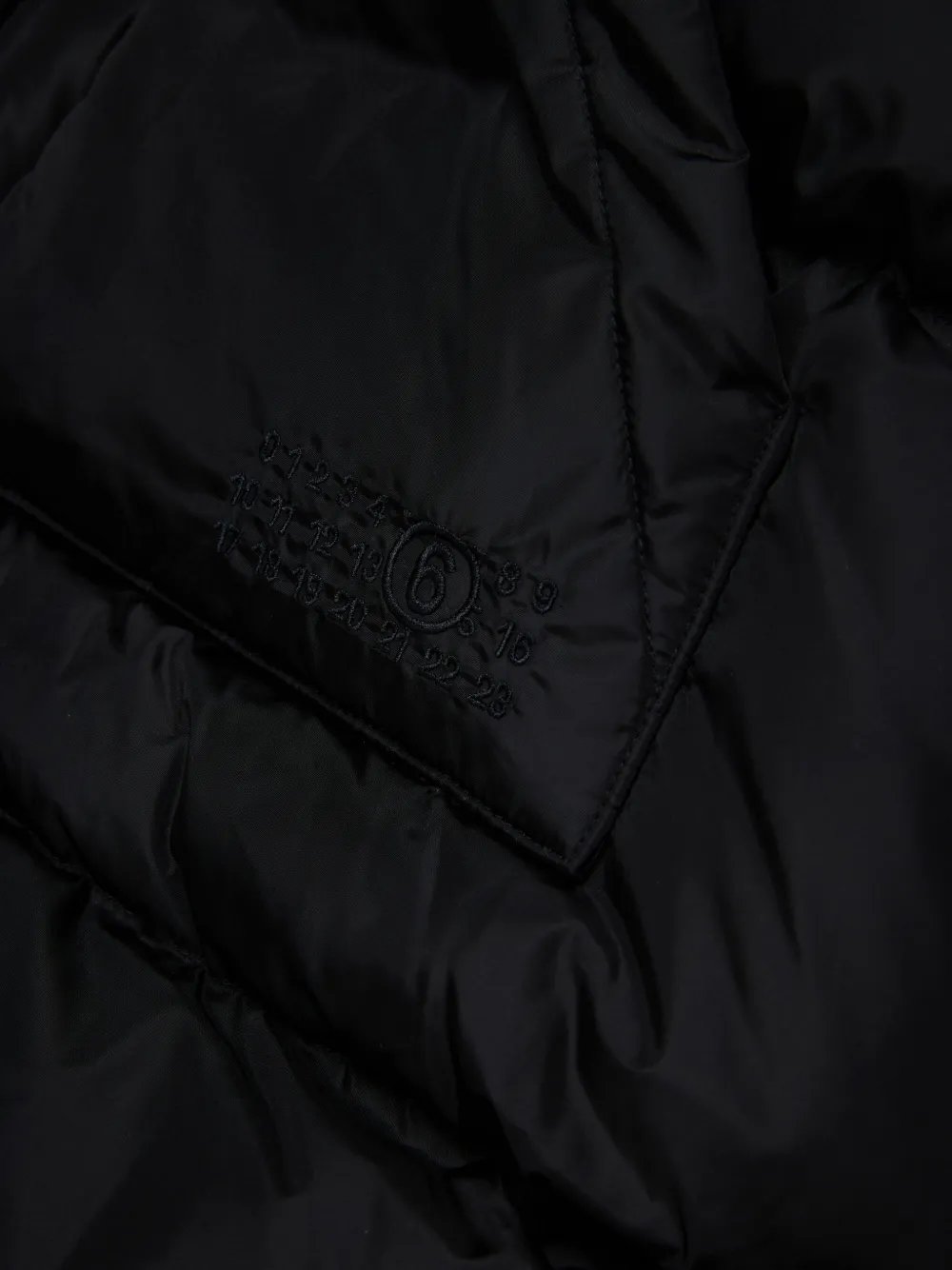 MM6 Maison Margiela Kids Gewatteerd jack met capuchon Zwart