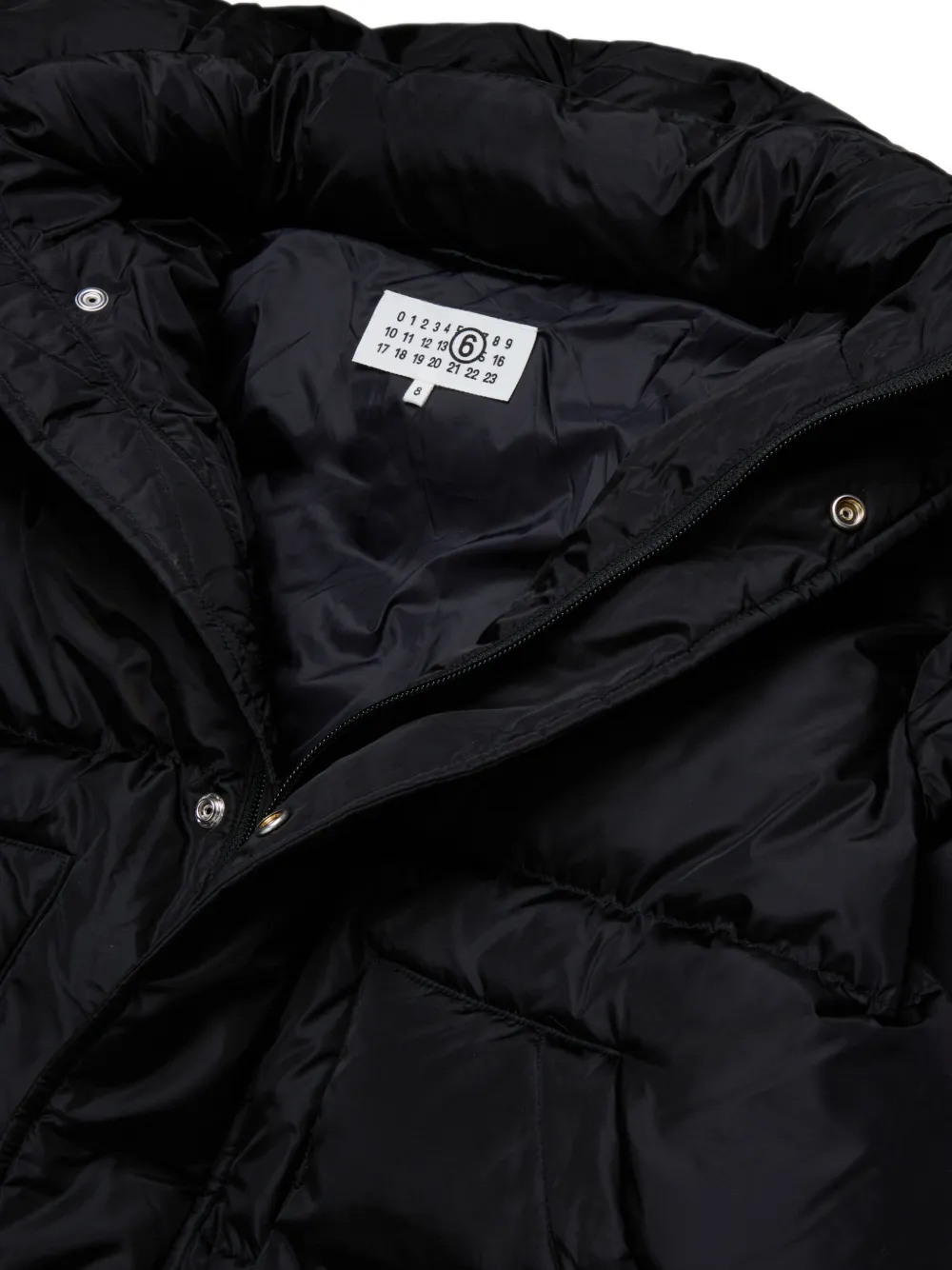 MM6 Maison Margiela Kids Gewatteerd jack met capuchon Zwart