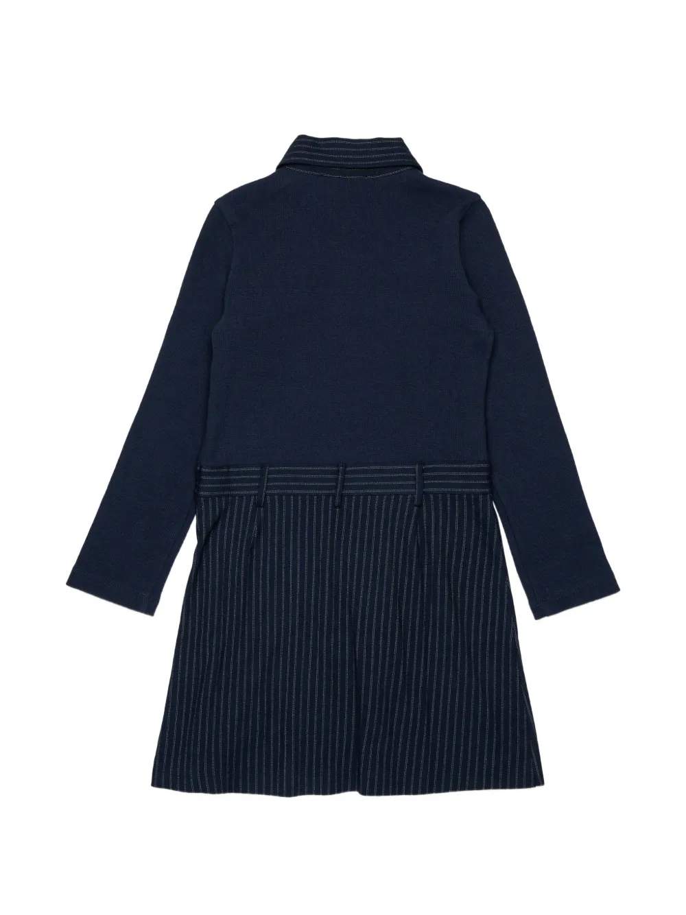 MAX&Co. Kids Geplooide jurk met krijtstreep Blauw