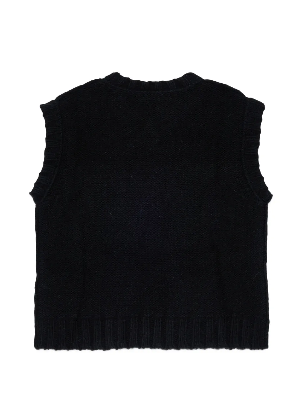 MM6 Maison Margiela Kids Mouwloze trui met logo Zwart