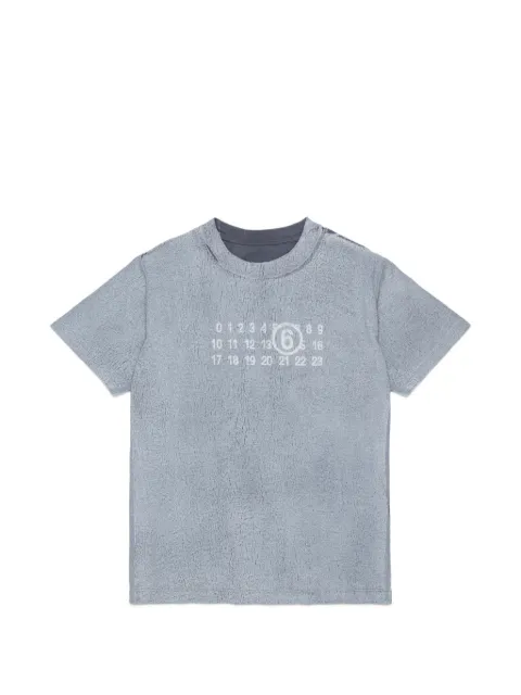 MM6 Maison Margiela Kids logo-print brushed-effect T-shirt
