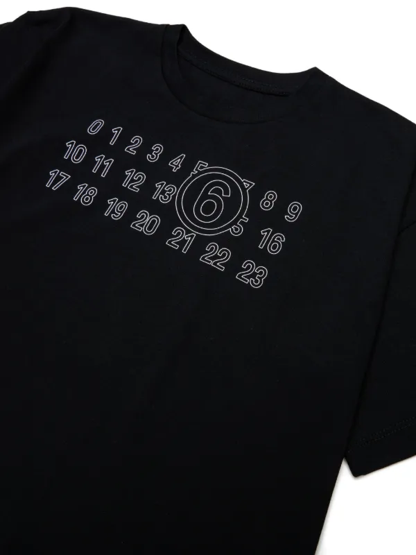MM6 Maison Margiela Kids logo-print T-shirt | Black | FARFETCH UK