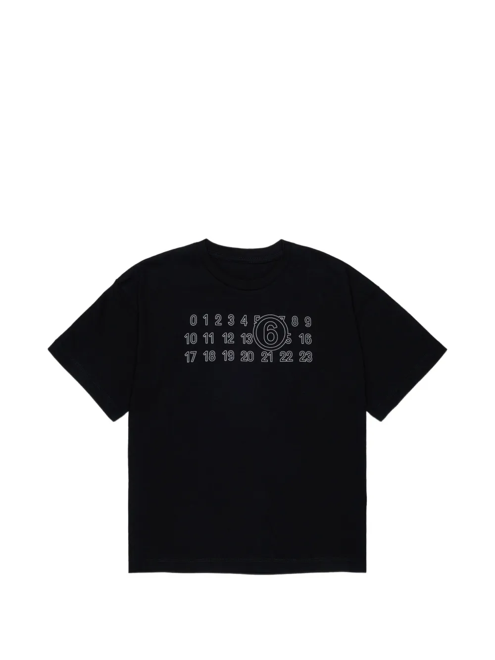 MM6 Maison Margiela Kids logo-print T-shirt - Schwarz