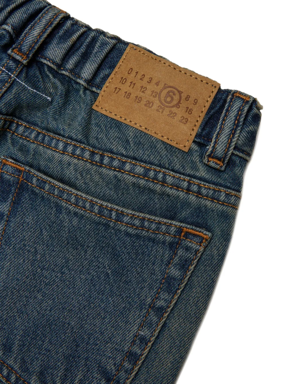 MM6 Maison Margiela Kids Jeans met contrasterende stiksels Blauw