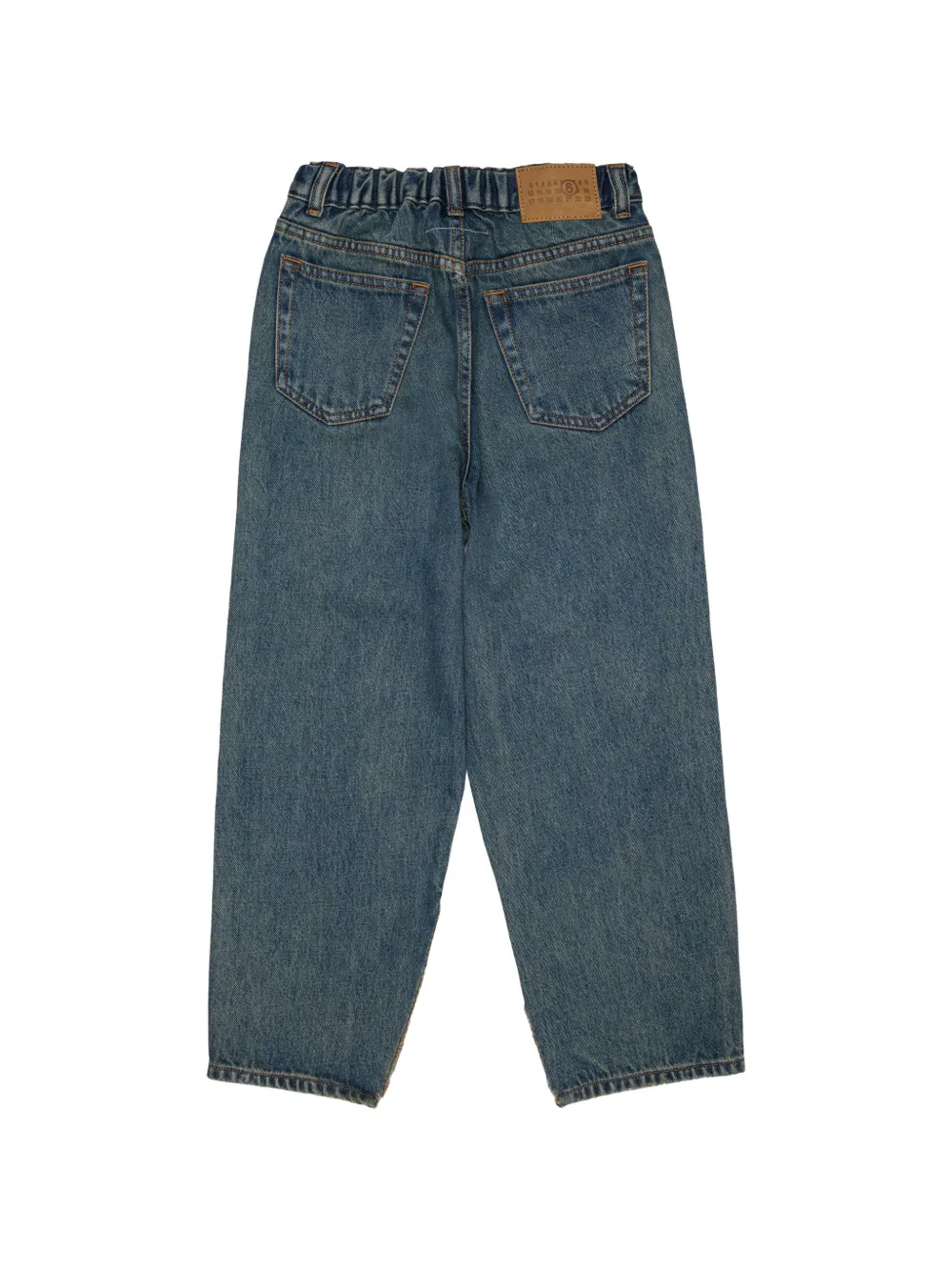MM6 Maison Margiela Kids Jeans met contrasterende stiksels Blauw