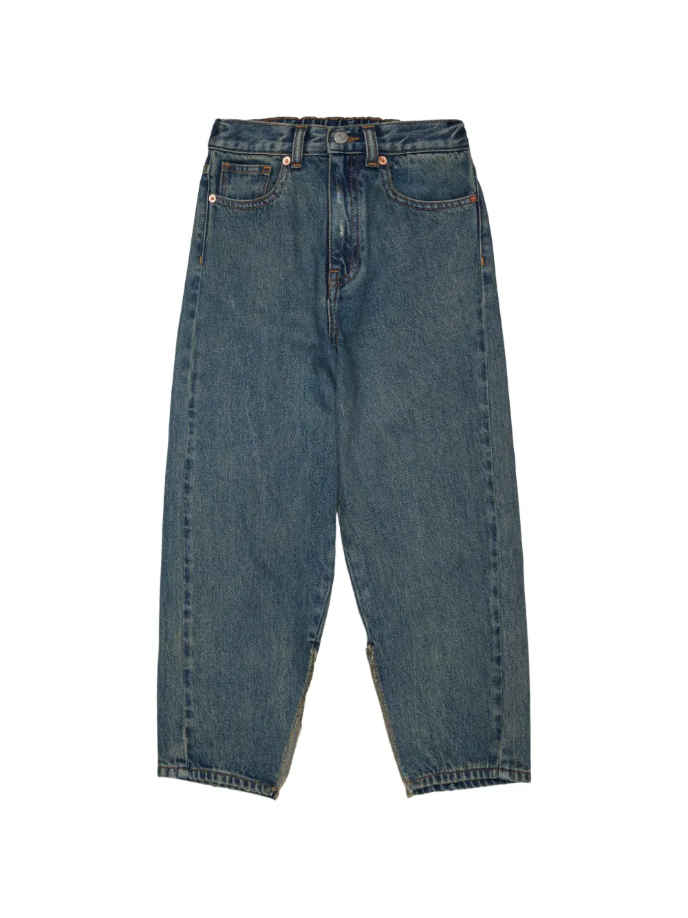 MM6 Maison Margiela Kids Jeans con cuciture a contrasto - Blu