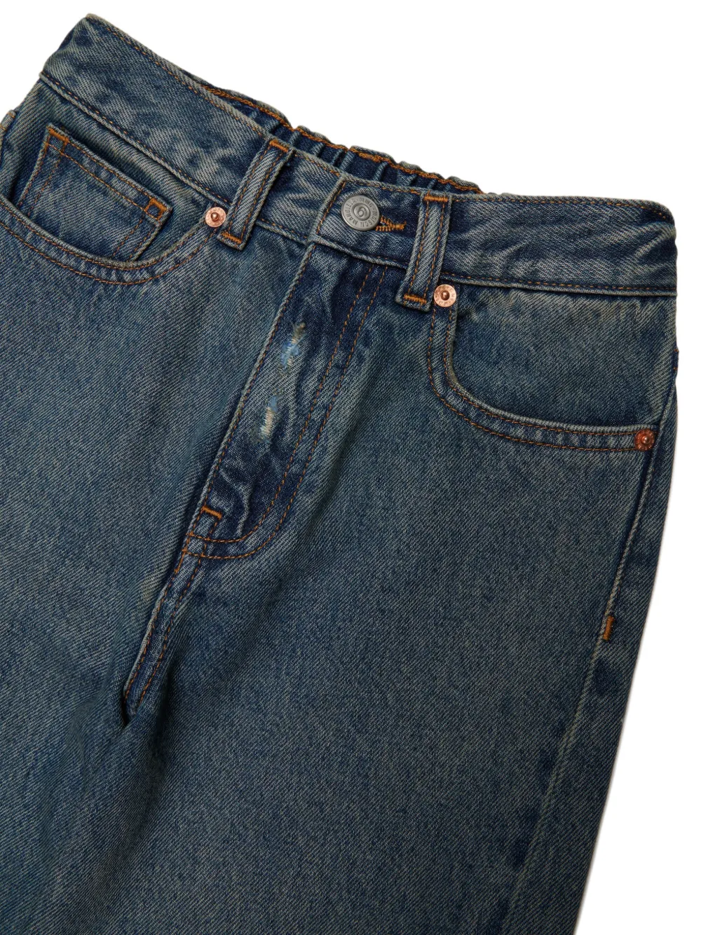 MM6 Maison Margiela Kids Jeans met contrasterende stiksels Blauw