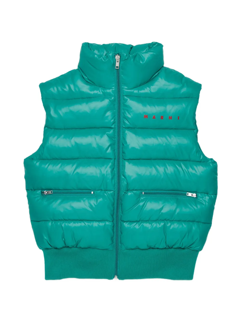 Marni Kids Gefütterte Weste - Grün