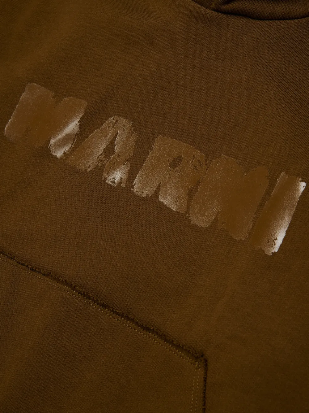 Marni Kids Hoodie met logoprint Bruin