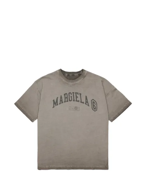 MM6 Maison Margiela Kids logo-print garment-dyed T-shirt